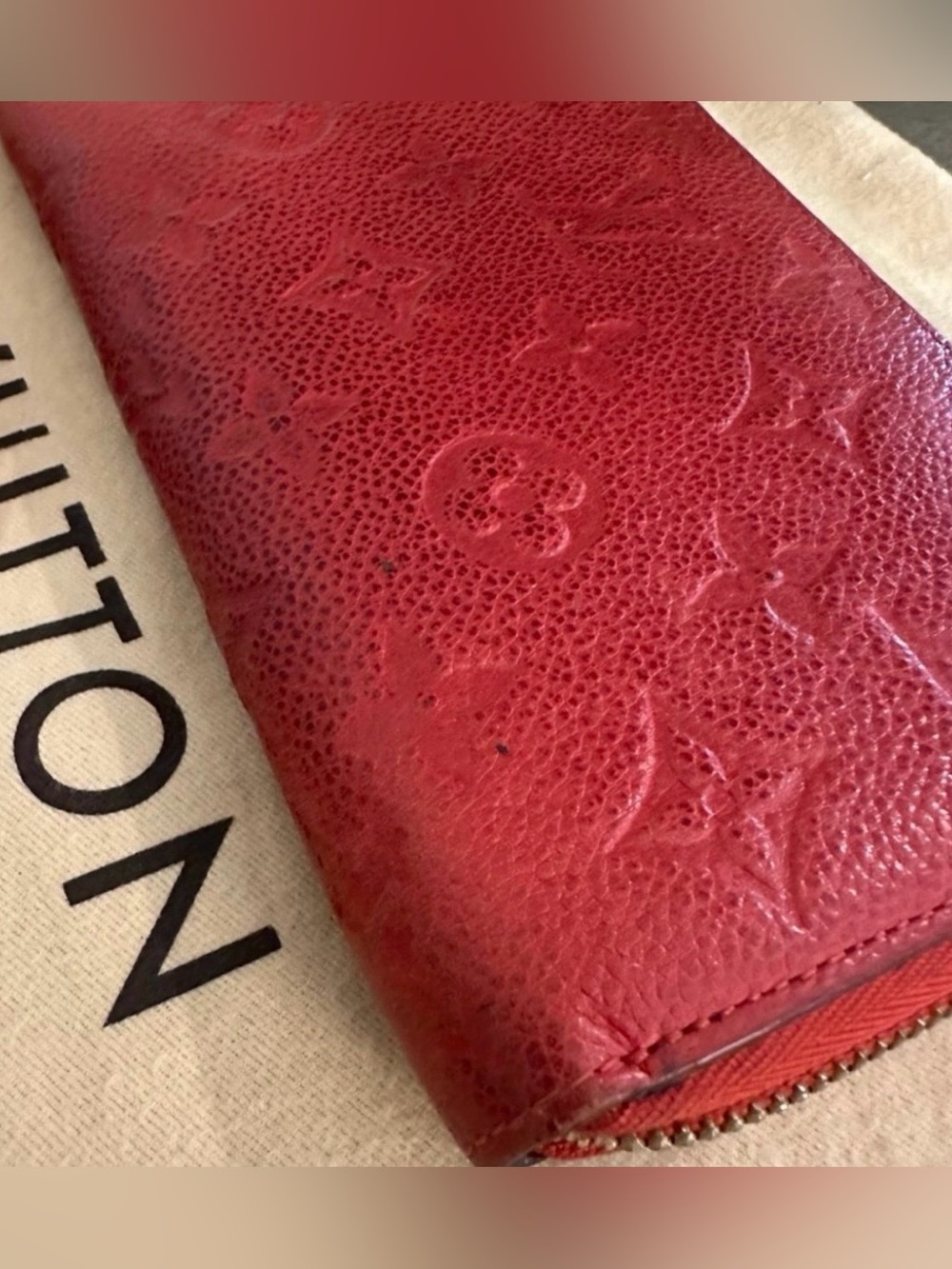 Louis Vuitton Empriente Monogram Red Zippy Long Wallet - Picture 5 of 11